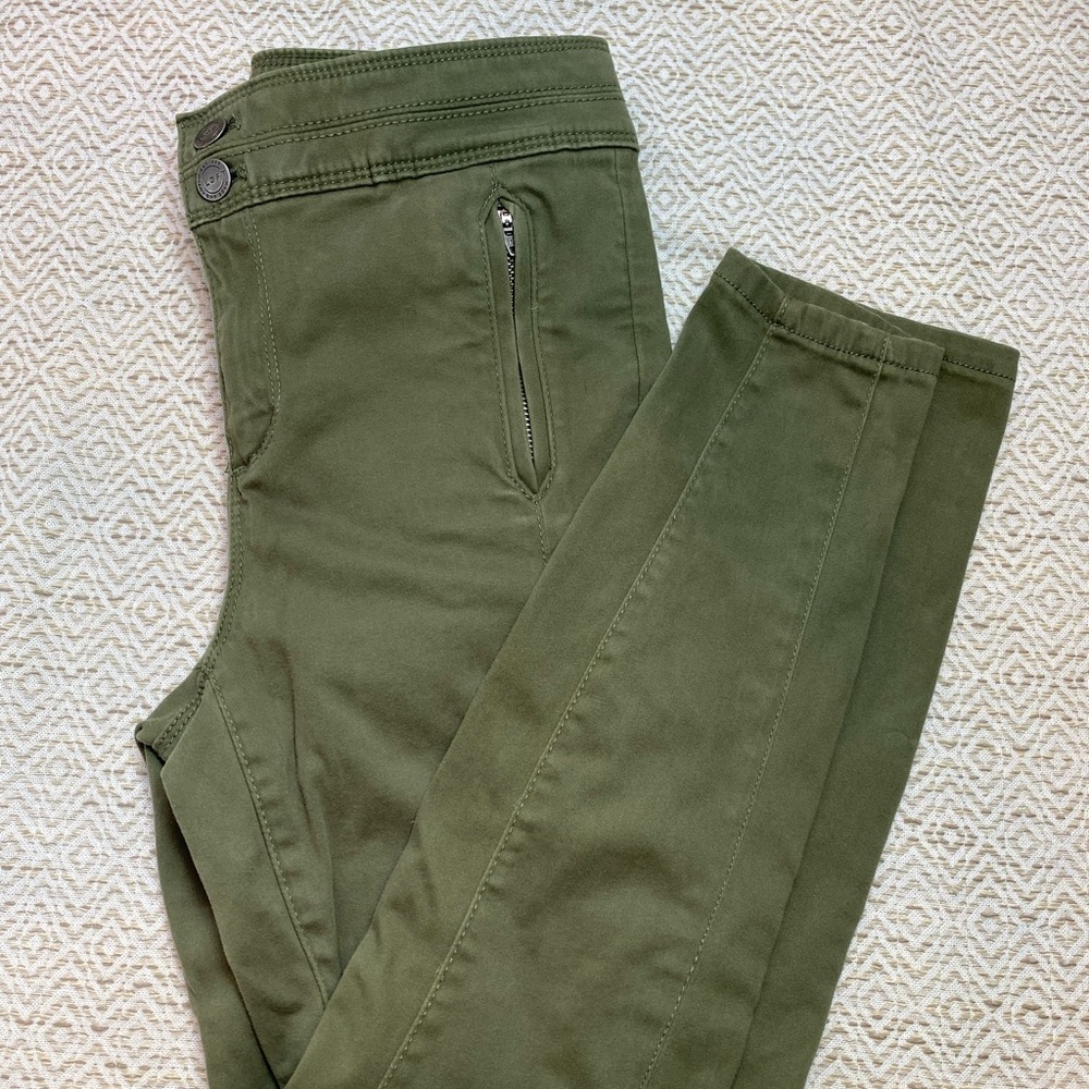 Loft olive green skinny pants